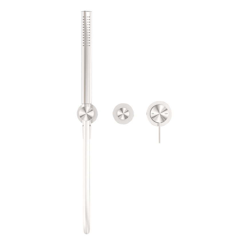 Nero Mecca Shower Mixer Divertor Systerm Separate Back Plate Brushed Nickel Shower Nero