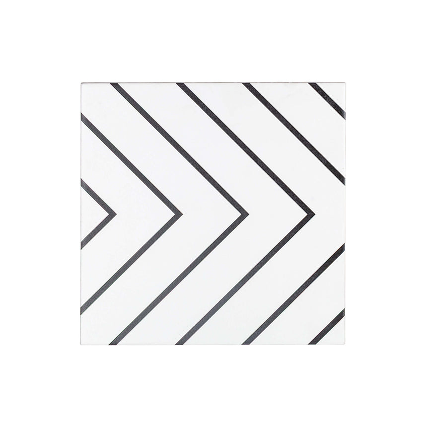 Pattern Tile 200x200 Matt White 210130 Encaustic Look Pressed