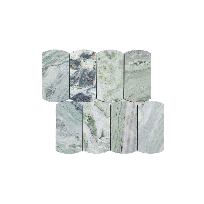Marble Mosaic Arco 75x145mm Honed Jade Green