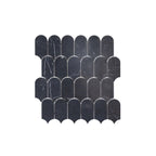 Marble Mosaic Feather 96x48mm Honed Nero Marquina