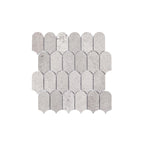 Marble Mosaic Feather 96x48mm Honed New Grey