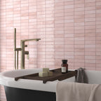 Piccolo 50x150 Gloss Dust Pink Subway Pressed Sample