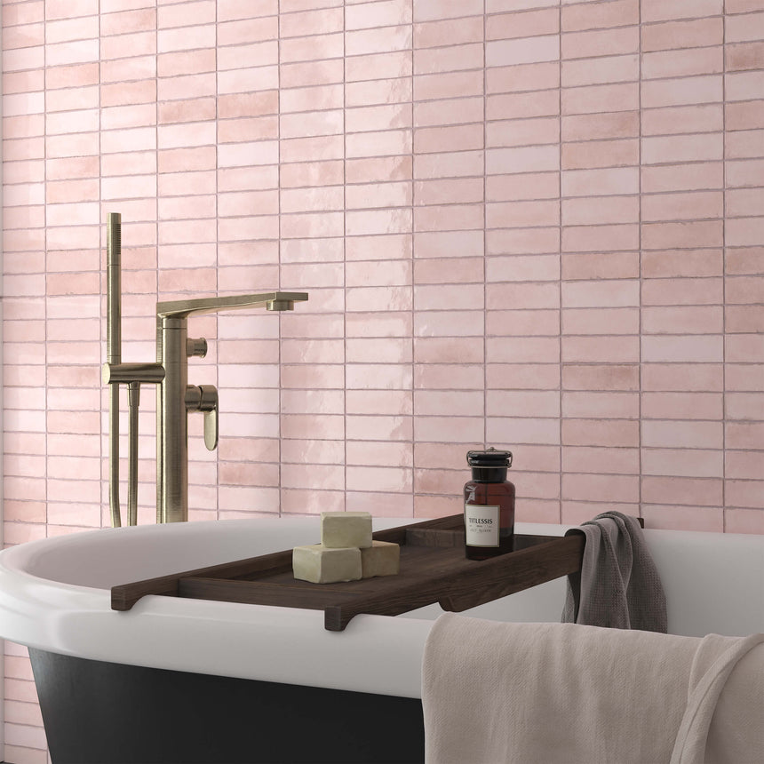 Piccolo 50x150 Gloss Dust Pink Subway Pressed
