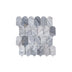 Marble Mosaic Feather 96x48mm Honed Carrara Grey
