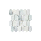 Marble Mosaic Feather 96x48mm Honed Ming Green