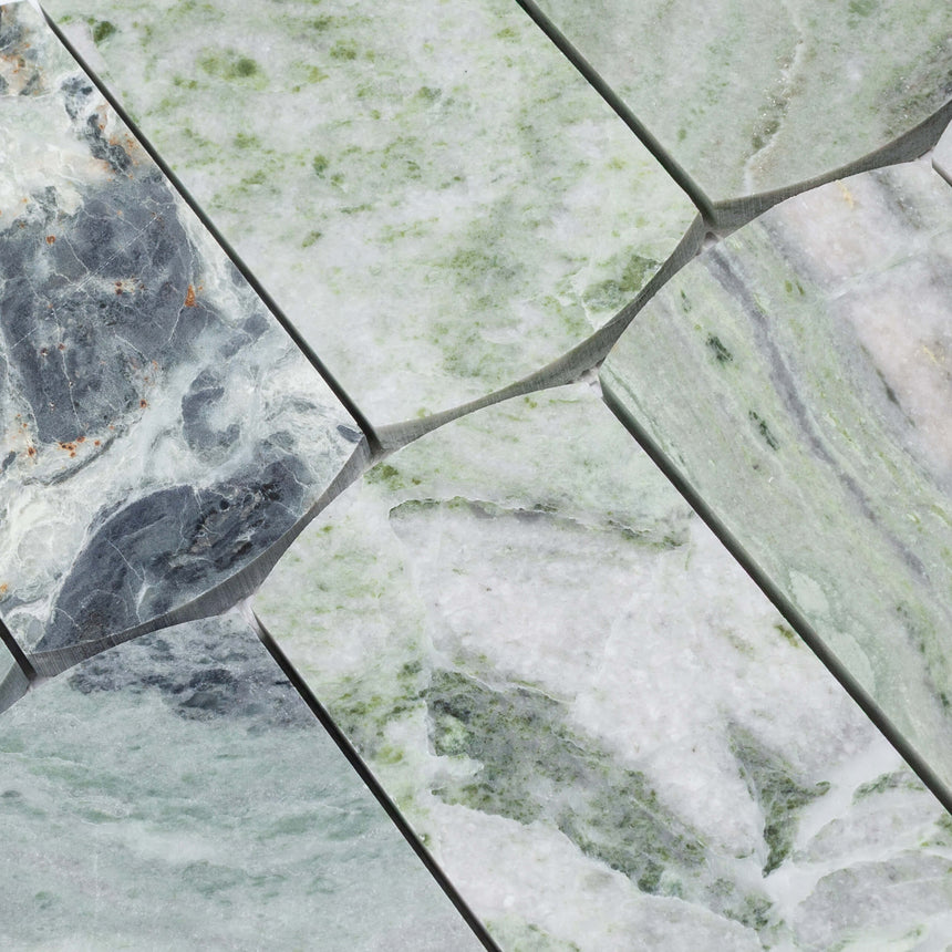 Marble Mosaic Arco 75x145mm Honed Jade Green