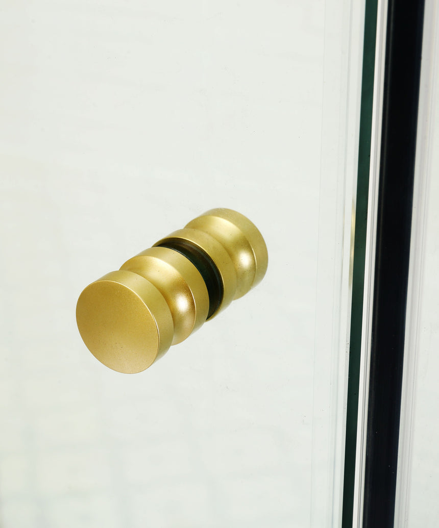 Covey CVP062 Brushed Gold round door knob detail