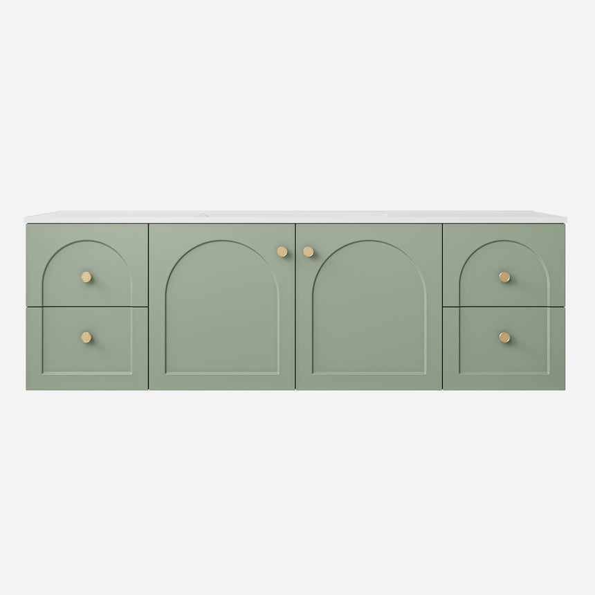 Chester Federation Wall Hung Cabinet Olive Green