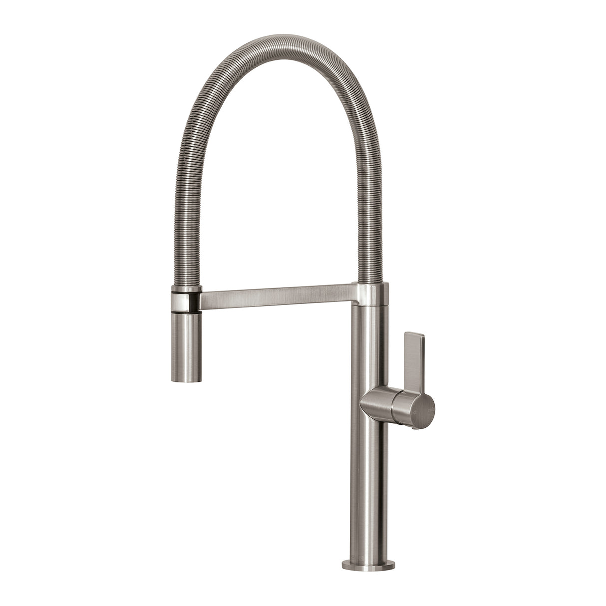 Phoenix Prize Flexible Coil Sink Mixer 220mm Brushed Nickel 3D Viewer