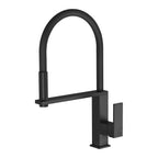 Phoenix Vezz Flexible Hose Sink Mixer 220mm Squareline Matte Black