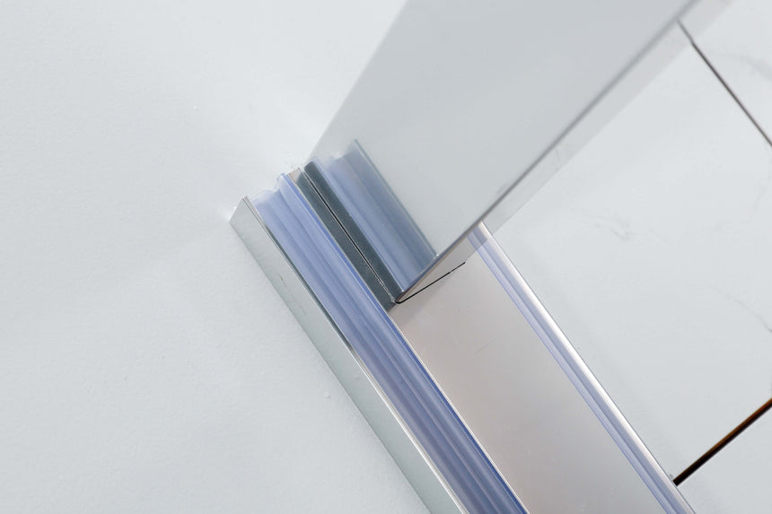 Covey DS03 Chrome wall channel and clear glass edge