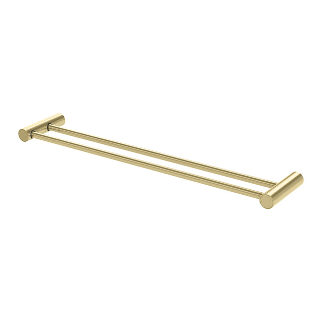 Phoenix Vivid Slimline Double Towel Rail 600mm Brushed Gold, product view