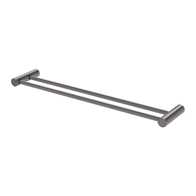 Phoenix Vivid Slimline Double Towel Rail 600mm Brushed Carbon, product view