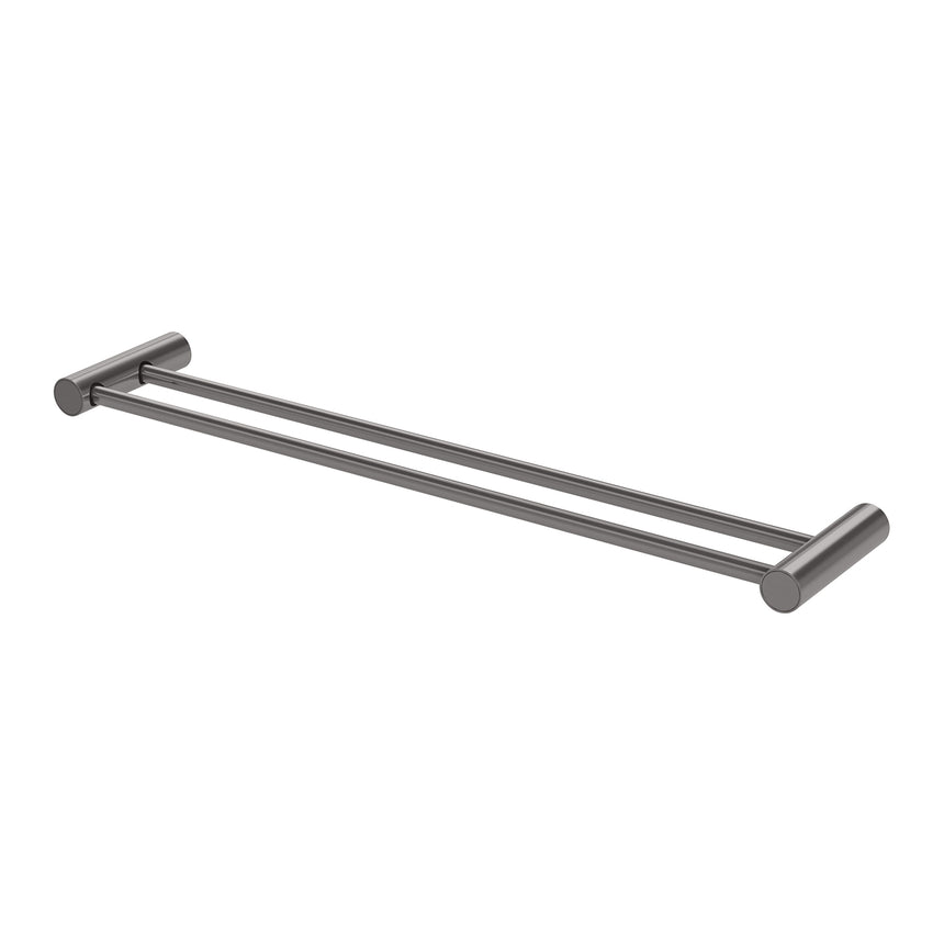 Phoenix Vivid Slimline Double Towel Rail 600mm Brushed Carbon, product view