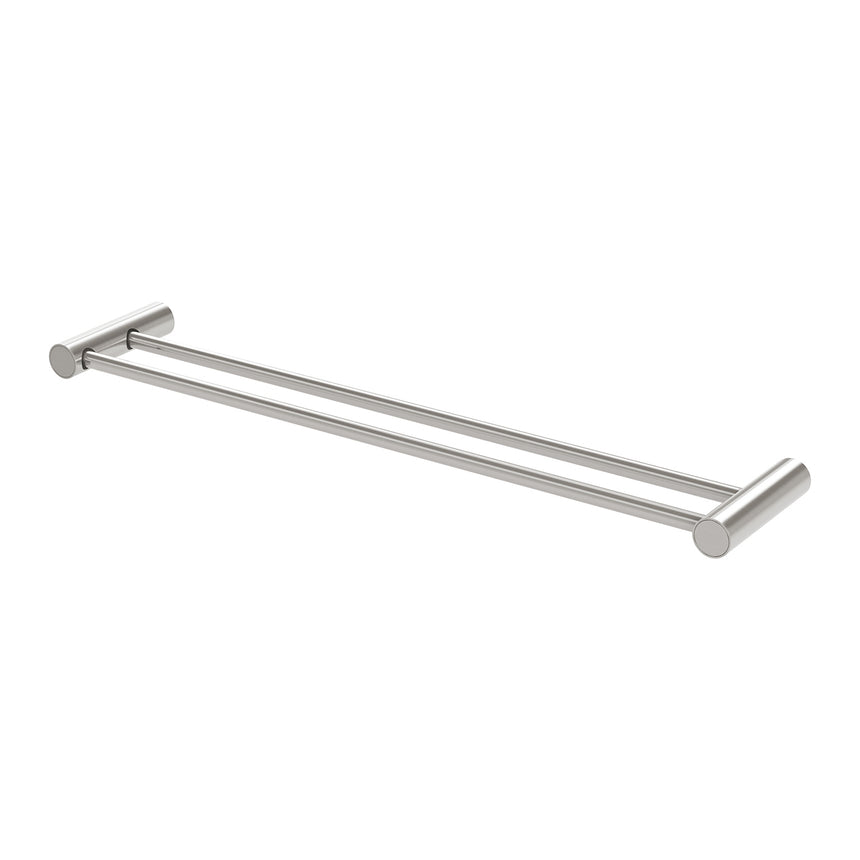 Phoenix Vivid Slimline Double Towel Rail 600mm Brushed Nickel, product view