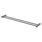 Phoenix Vivid Slimline Double Towel Rail 800mm Brushed Carbon