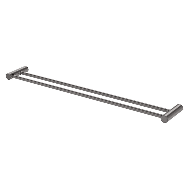 Phoenix Vivid Slimline Double Towel Rail 800mm Brushed Carbon, product view