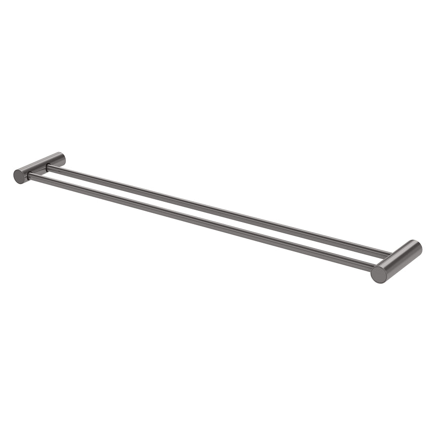 Phoenix Vivid Slimline Double Towel Rail 800mm Brushed Carbon, product view