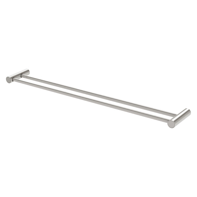 Phoenix Vivid Slimline Double Towel Rail 800mm Brushed Nickel, product view