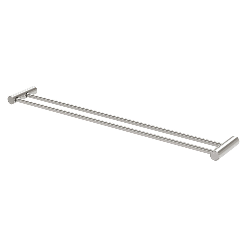 Phoenix Vivid Slimline Double Towel Rail 800mm Brushed Nickel, product view