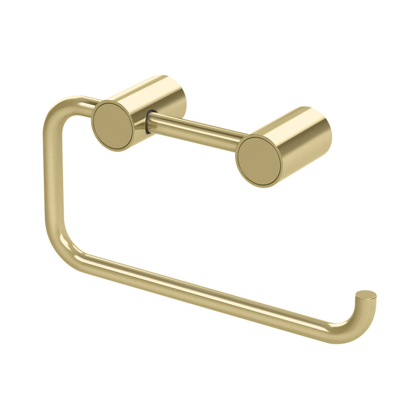 Phoenix Vivid Slimline Toilet Roll Holder Brushed Gold, product view
