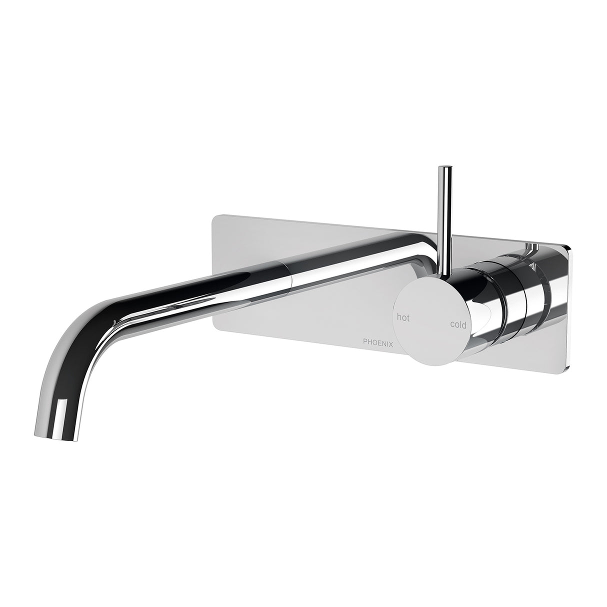 Phoenix Vivid Slimline Up Basin / Bath Wall Mixer Set Chrome 3D Viewer