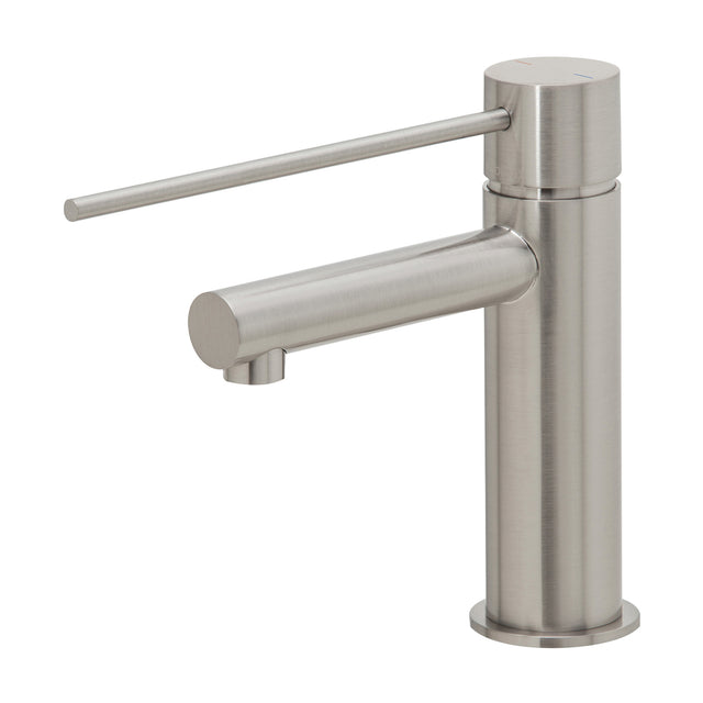 Phoenix Vivid Slimline Basin Mixer with Extended Lever Brushed Nickel, product view
