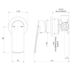 Phoenix Mekko SwitchMix Shower / Wall Mixer Round Backplate Fit-Off Kit Brushed Nickel