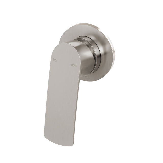 Phoenix Mekko SwitchMix Shower / Wall Mixer Round Backplate Fit-Off Kit Brushed Nickel, product view
