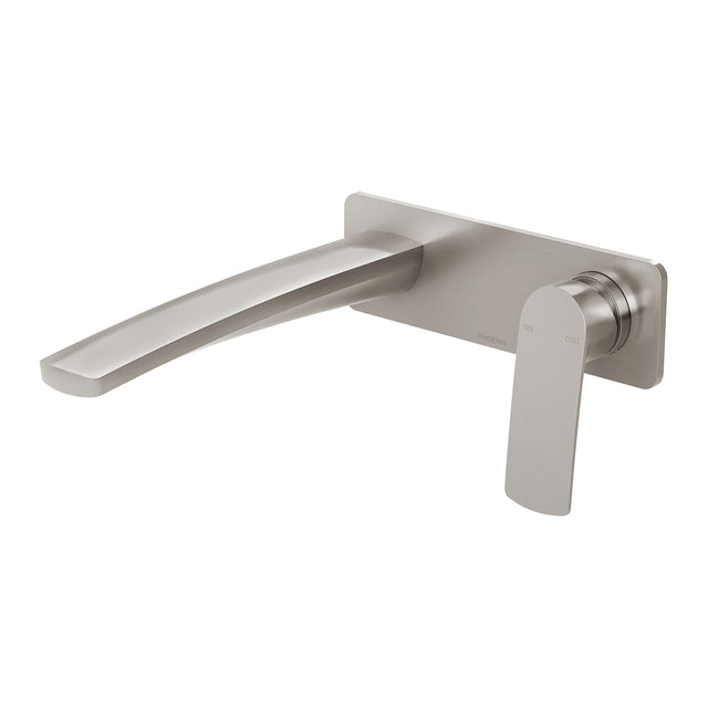 Phoenix Mekko SwitchMix Wall Basin / Bath Mixer Set 200mm Brushed Nickel, product view