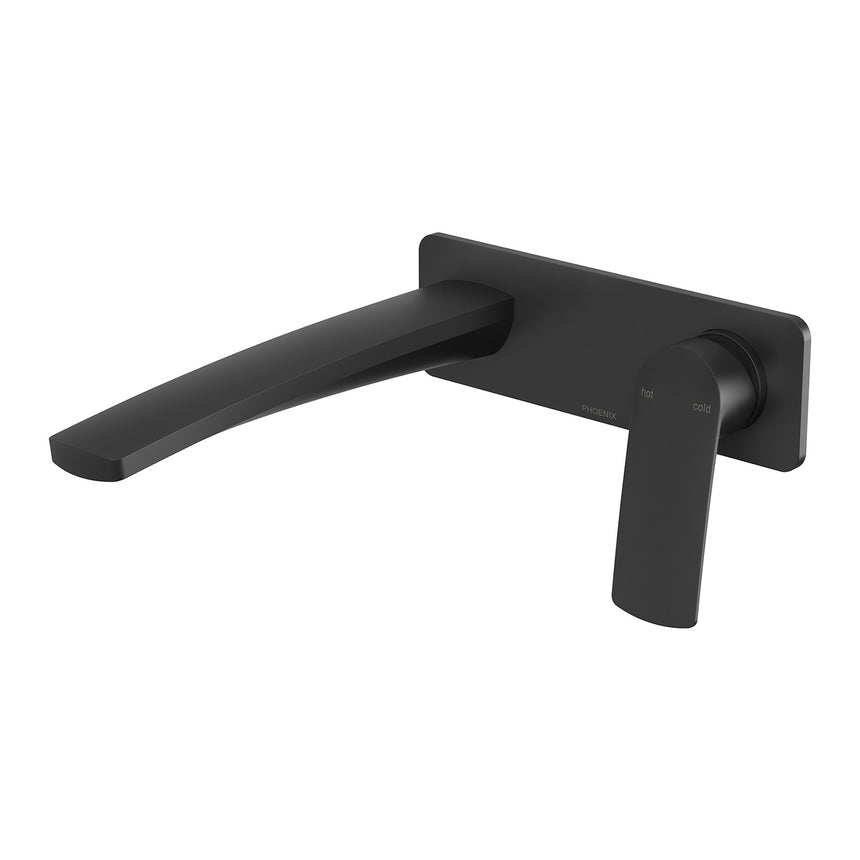 Phoenix Mekko SwitchMix Wall Basin / Bath Mixer Set 200mm Fit-Off Kit Matte Black, additional product view
