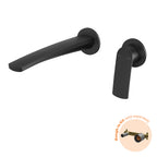 Phoenix Mekko SwitchMix Wall Basin / Bath Mixer Set Round Plates Fit-Off Kit Matte Black