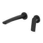 Phoenix Mekko SwitchMix Wall Basin / Bath Mixer Set Round Plates Matte Black