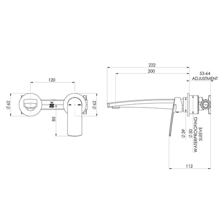 115-2820-Mekko-SwitchMix-Wall-Basin-Bath-Mixer-Set-Round-Plates-Line-Drawing