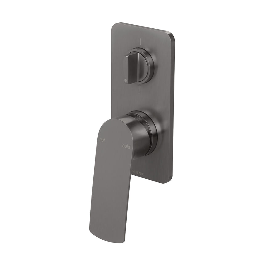 Phoenix Mekko SwitchMix Shower / Bath Diverter Mixer Fit-Off Kit Brushed Carbon, additional product view