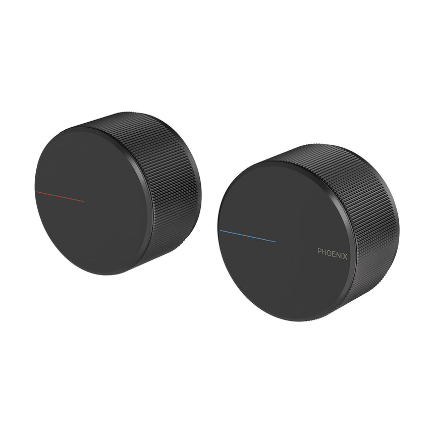 Phoenix Axia Wall Top Assemblies 15mm Extended Spindles Matte Black, product view