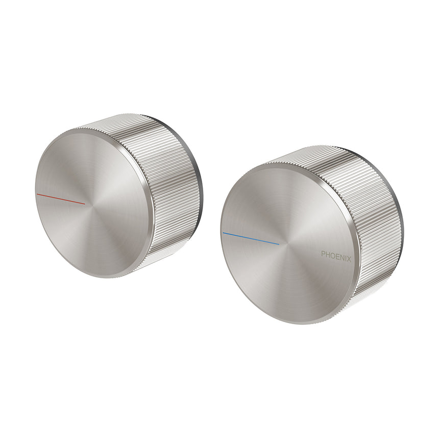 Phoenix Axia Wall Top Assemblies 15mm Extended Spindles Brushed Nickel, product view