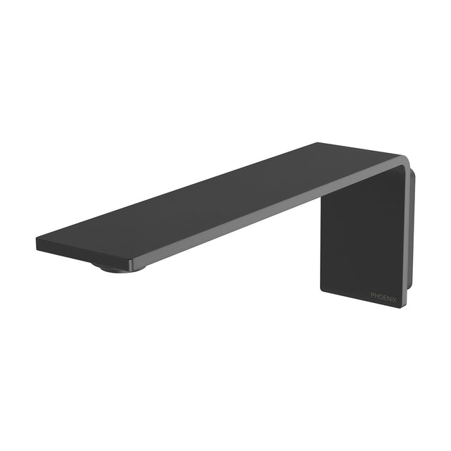 Phoenix Axia Wall Basin / Bath Outlet 200mm Matte Black, product view