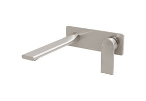 Phoenix Teel SwitchMix Wall Basin / Bath Mixer Set 200mm Brushed Nickel, additional product view