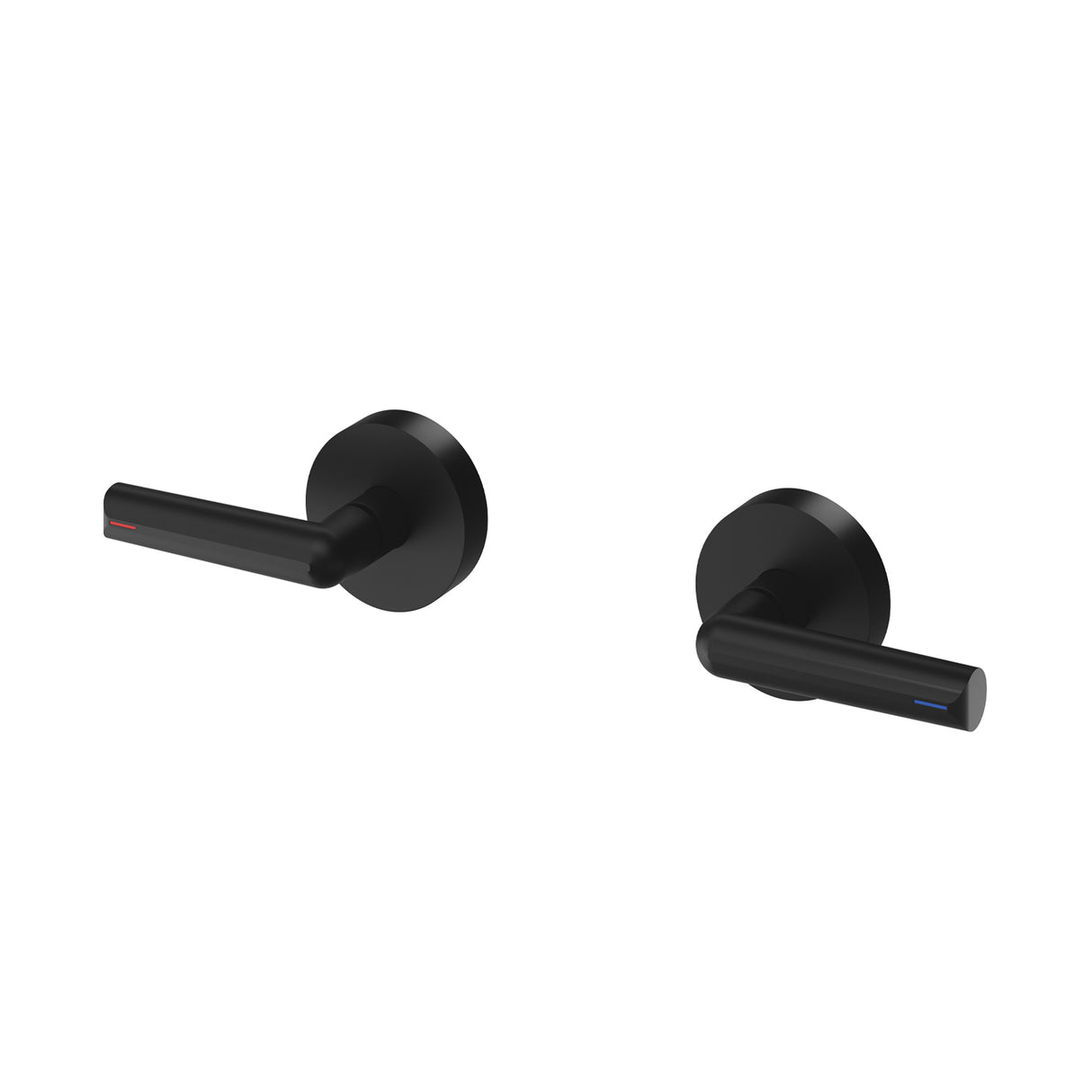 Phoenix Vivid Slimline Plus Lever Wall Top Assemblies Matte Black 3D Viewer