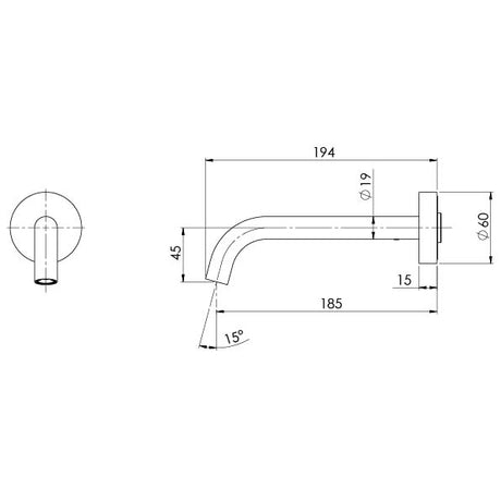 119-0810_Vivid_Slimline_Plus_Wall_Basin_Bath_Outlet_180mm_Line_Drawing