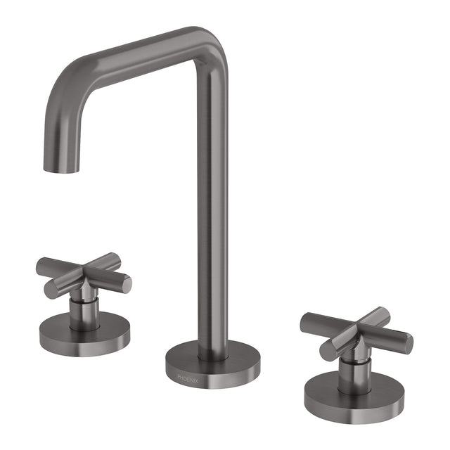 Phoenix Vivid Slimline Plus Basin Set Brushed Carbon, product view