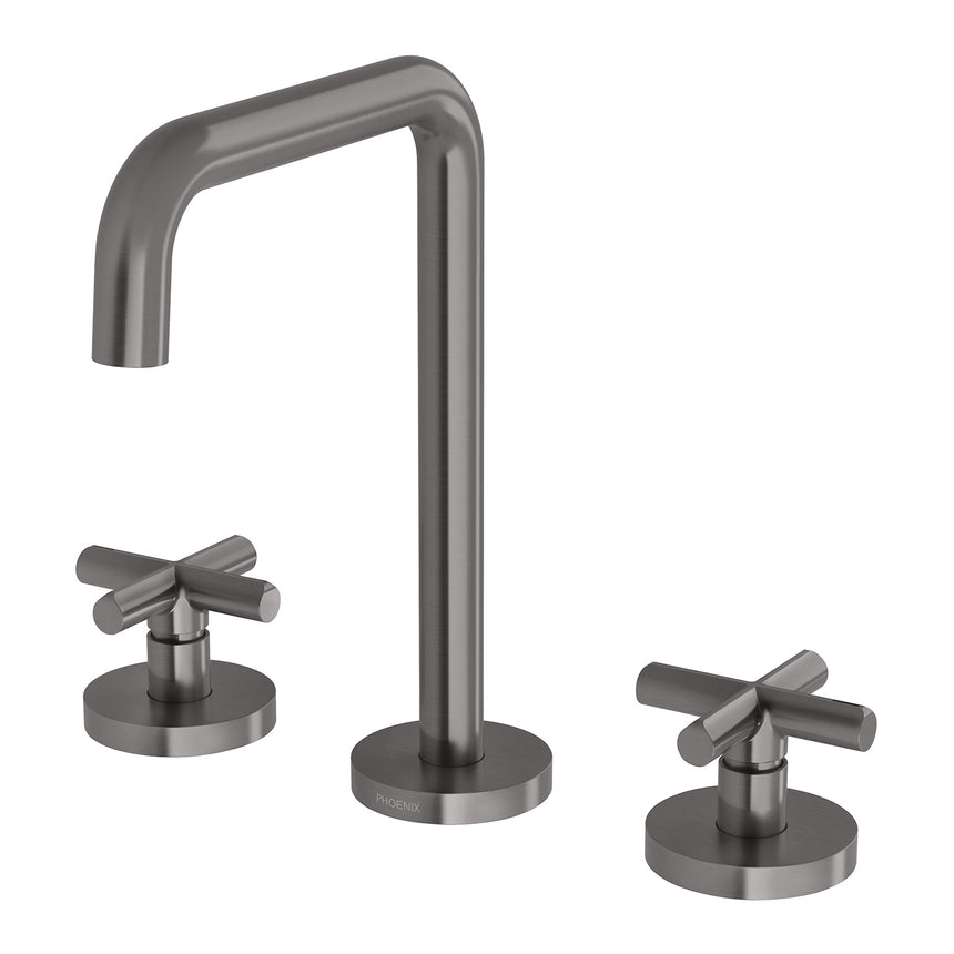 Phoenix Vivid Slimline Plus Basin Set Brushed Carbon, product view