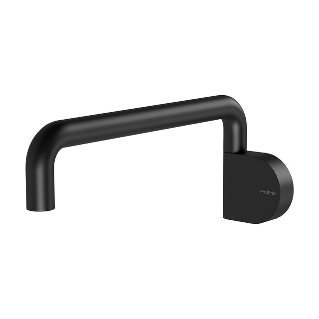 Phoenix Designer Swivel Bath Outlet 230mm Round Matte Black, product view