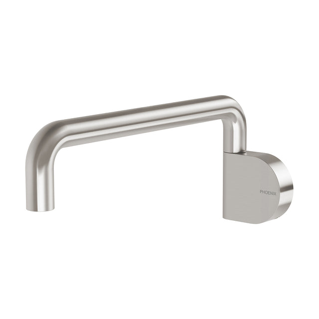 Phoenix Designer Swivel Bath Outlet 230mm Round Brushed Nickel, product view