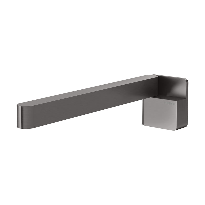 Phoenix Designer Swivel Bath Outlet 230mm Square Brushed Carbon, product view