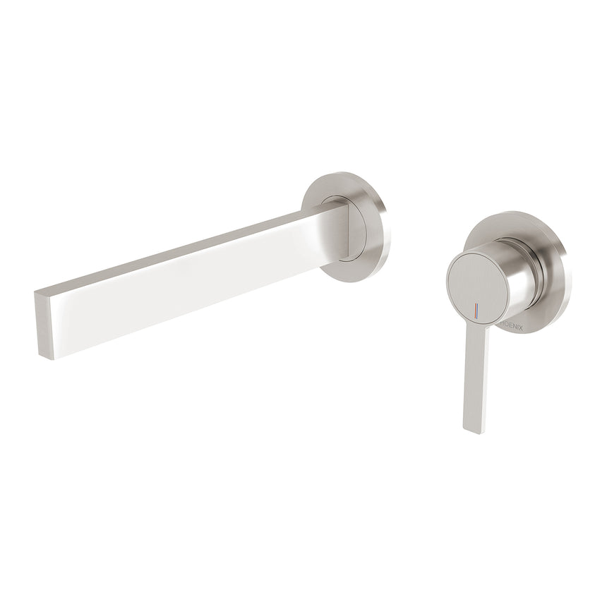 Phoenix Lexi MKII SwitchMix Wall Basin Mixer Set 200mm Brushed Nickel, product view