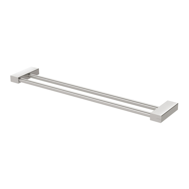 Phoenix Lexi MKII Double Towel Rail 600mm Brushed Nickel, product view