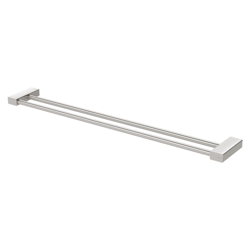 Phoenix Lexi MKII Double Towel Rail 800mm Brushed Nickel, product view