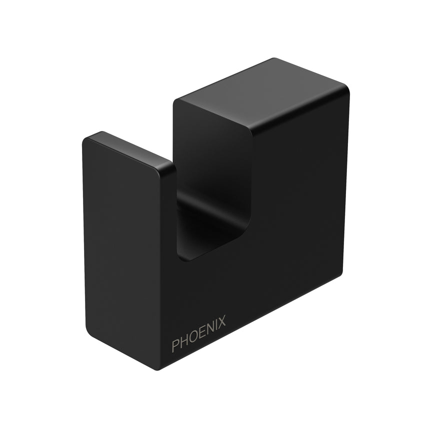 Phoenix Lexi MKII Robe Hook Matte Black, product view